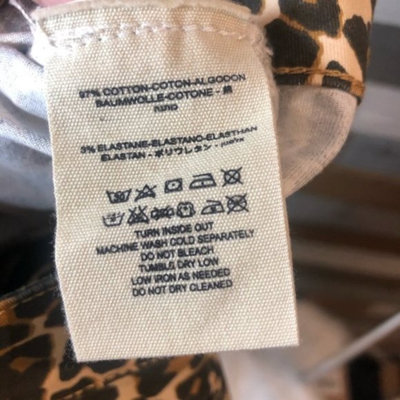 Free People Leopard Print Skinny Jeans NWOT - Picture 6 of 6